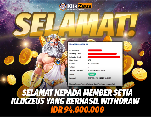 Kemenangan Besar Dalam Permainan slot Di Situs Slot Klikzeus