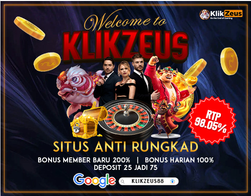 Banner welcome to klikzeus di situs slot online klikzeus