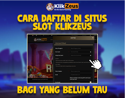 Banner cara mendaftar di situs slot klikzeus