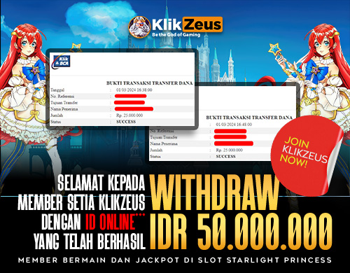 Member Raih 50 Juta di Slot Klikzeus