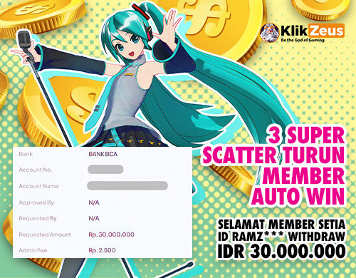 3 Super Scatter Turun, Member Auto Win dan Bawa Pulang Kemenangan Besar