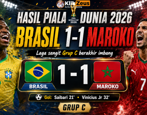 Hasil Brasil vs Maroko 1-1: Laga Sengit Grup C Berakhir Imbang