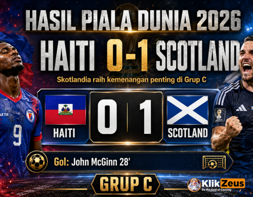 Hasil Haiti Scotland 0-1: Skotlandia Raih Kemenangan Penting di Grup C Piala Dunia 2026