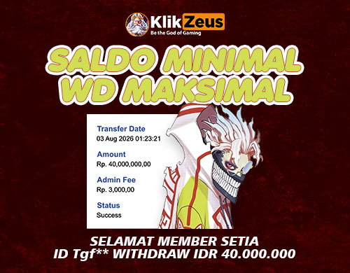 Member Setia Klikzeus Berhasil WD Rp40 Juta dari Modal Rp500 Ribu