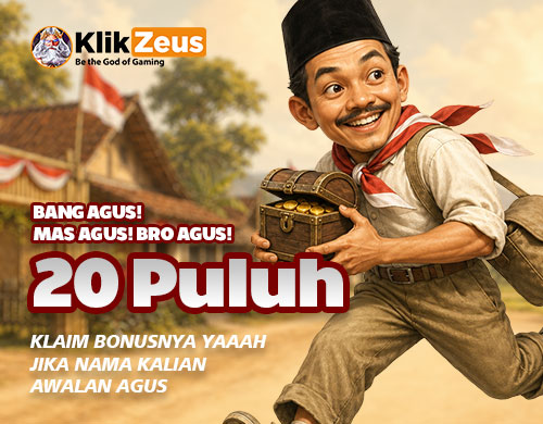 Promo Agus Klikzeus Agustus 2026: Bonus Rp20.000 untuk 100 Member